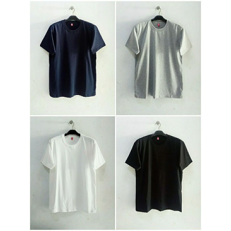 Kaos Polos Cotton Combed Soft 30s size S. M. L. XL. XXL (U.S.A)