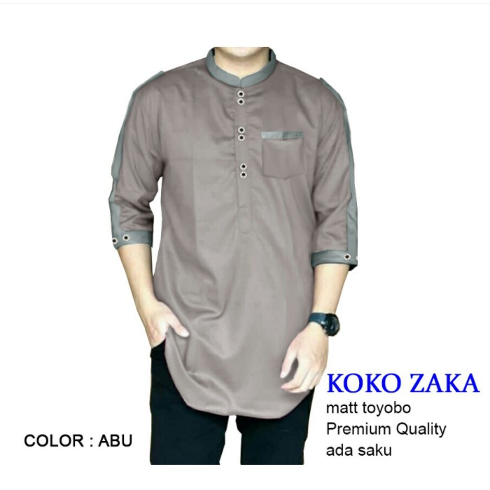 4 Size,7 Warna KOKO ZAKA,Baju Koko Muslim Pria Terbaru,Terkini dan Terlaris