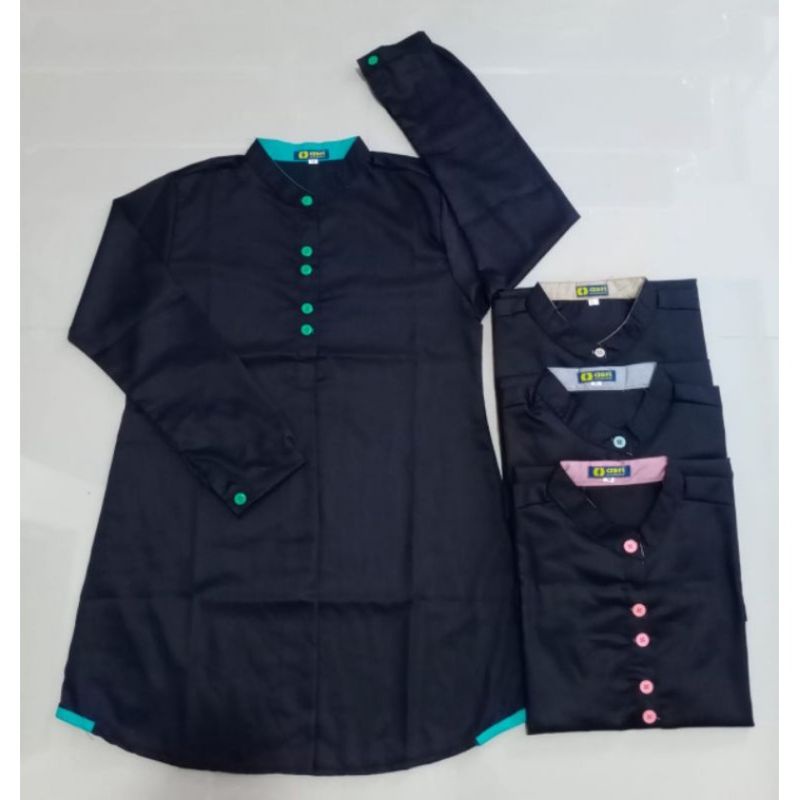 atasan santri putri hitam polos atasan santriwati baju santri putri baju santriwati lengan panjang