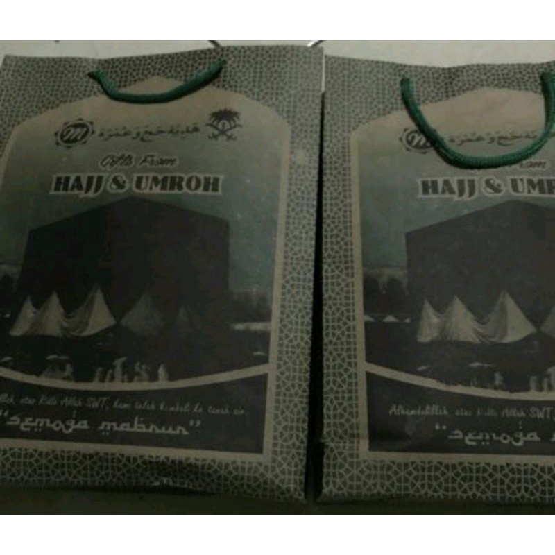 

TAS /PAPER BAG oleh-oleh haji dan umrah UK.besar isi 20pcs