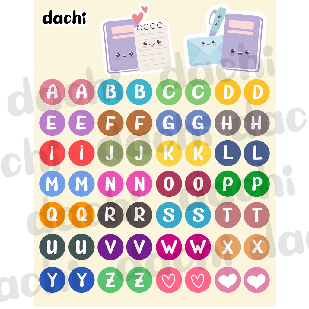 

Dachi Stickers Alphabet 2 Peel Off
