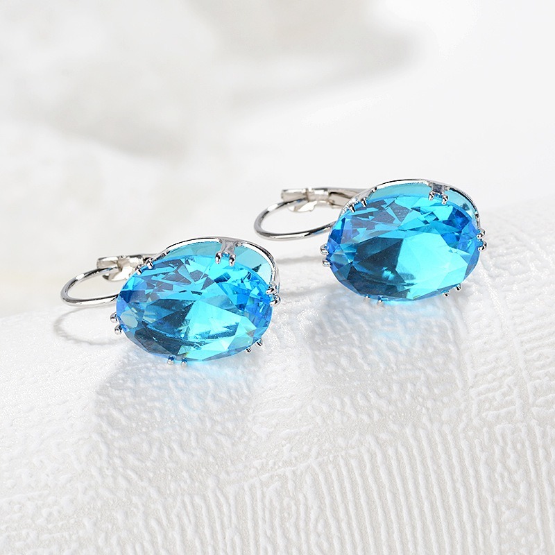 Mosaic Sapphire Earrings Ornament