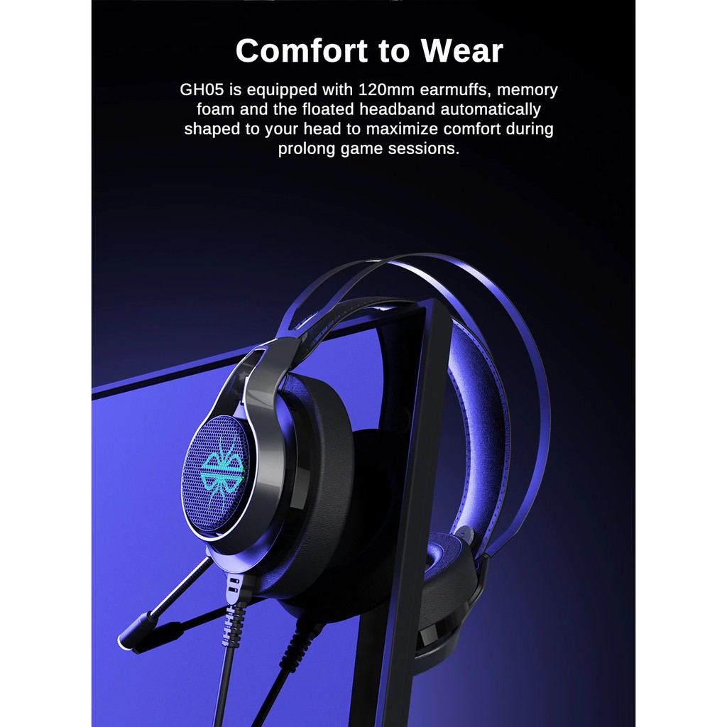 DACOM GH05 - Wired Gaming Headphone with Virtual 7.1 Surround Sound - Headphone Gaming dari DACOM