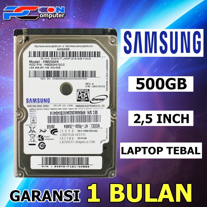 HARDISK laptop 2,5Inch 500gb TEBAL