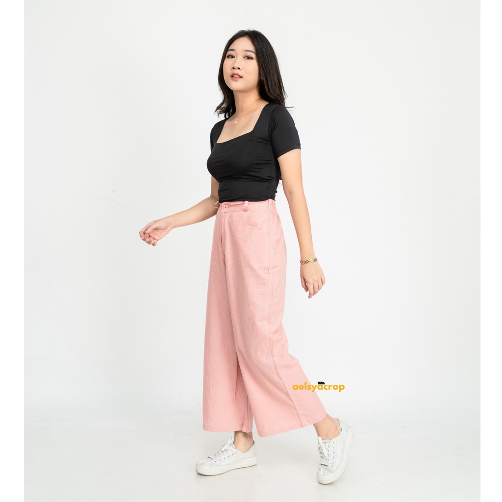 Kulot Linen  Highwaist Trousers Yuta Pants