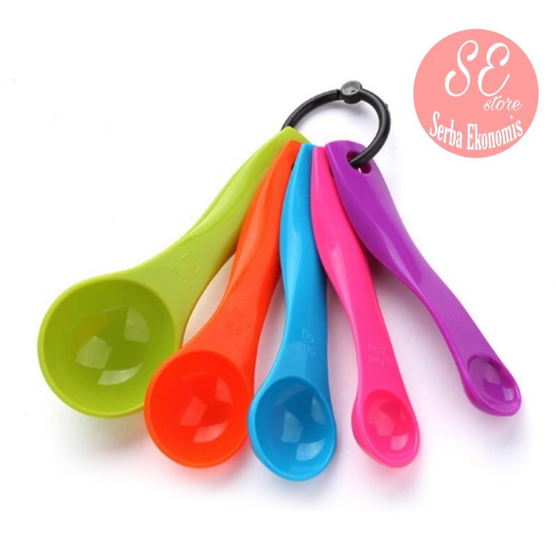 Silvertech Sendok Takar Aneka Warna 1 Set Isi 5 Sendok Ukur Kualitas Impor 5in1 By Serba Ekonomis