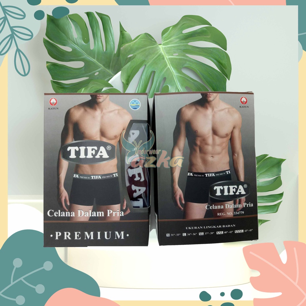 Boxer Merek Tifa 4-700|Isi 3 Pcs|Pakaian Dalam Pria Dewasa|Celana Dalam|CD Pria