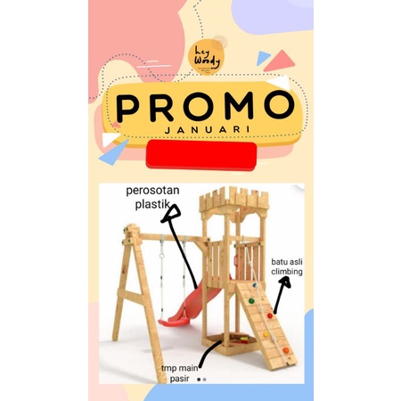 Mini Playground Brakiasi Mainan Kayu Castle