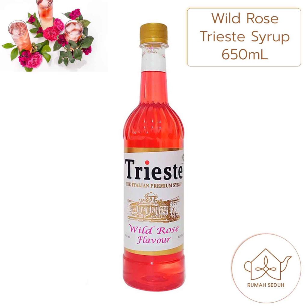 

650mL Trieste Wild Rose Syrup - Sirup Mawar
