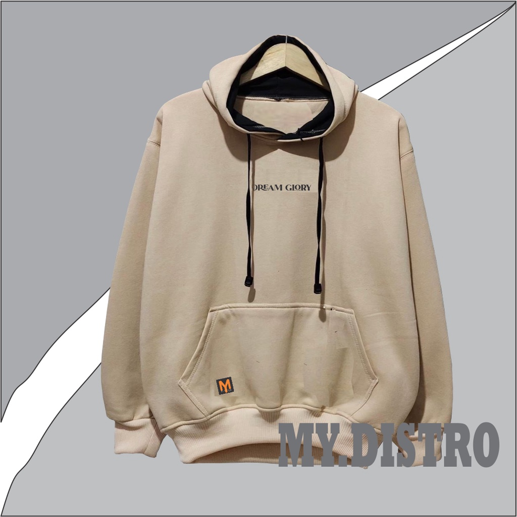 Jaket Hoodie Pria Cod Aesthetic List deam glory cream burgandy Original  Brand Distro Kota Bandung Terbaru Terpopuler Dan Terlaris Oversize Unisex