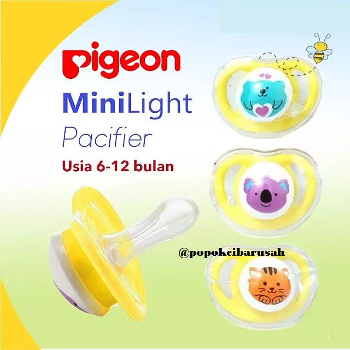 Pigeon Silicone Empeng Pacifier Mini Light/popokcibarusah