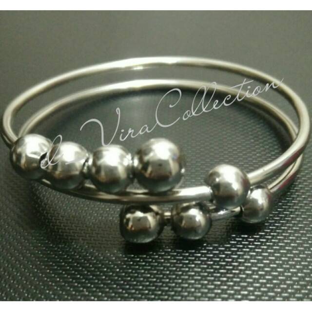 Gelang monel bayi ulir bola bola