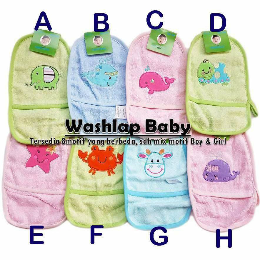 Handuk kecil bayi Animal Character Washlap Baby