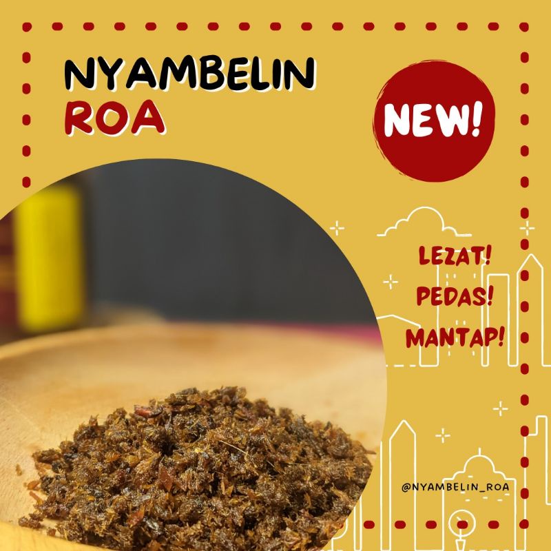 

(NEW) SAMBAL ROA 195 GRAM, DENGAN TASTE MINAHASA ASLI, 80% ROA PILIHAN DAN SEDIKIT MINYAK