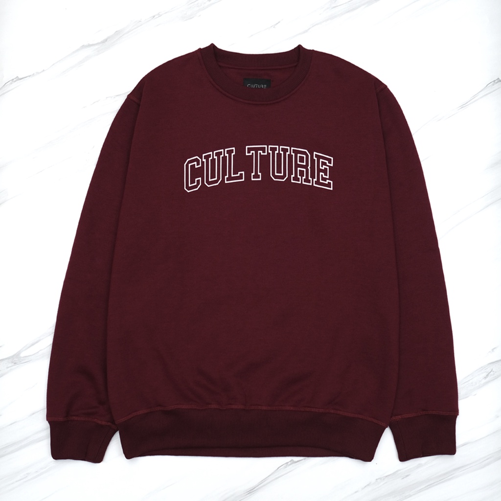CULTURE BASIC | CREWNECK MAROON VOL. 2 (BIG LOGO)