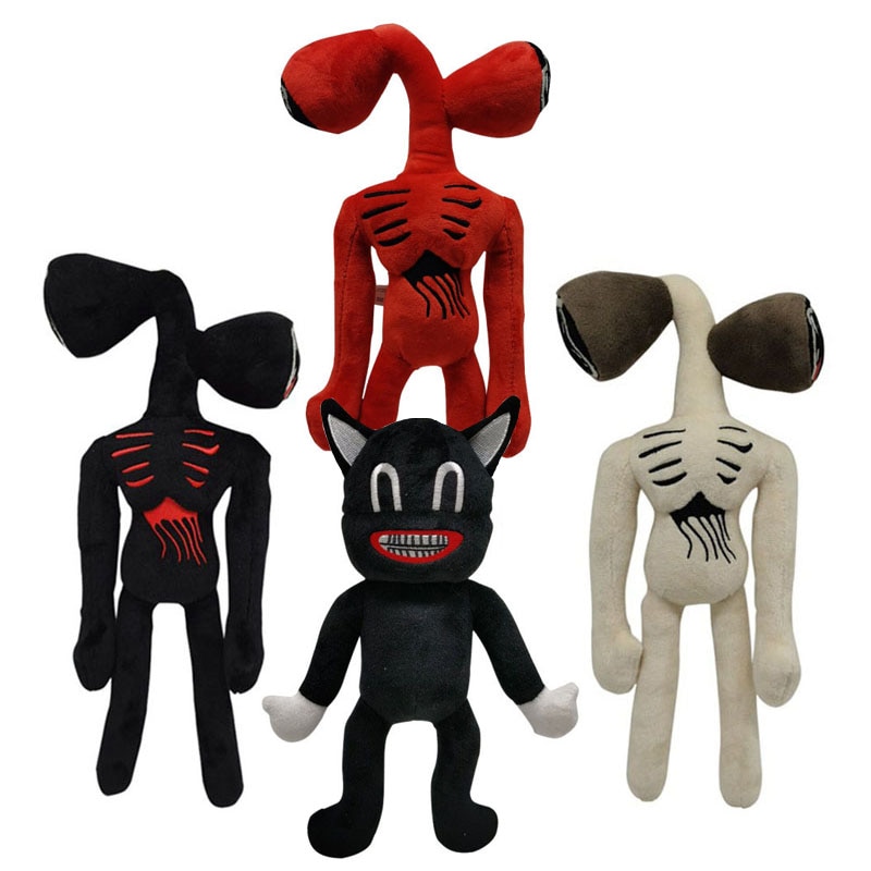 Hot Horror Game Plush Toys 35 cm Siren Head Plush Toy White Black Sirenhead Boneka Horror Karakter Peluches Mainan Hadiah