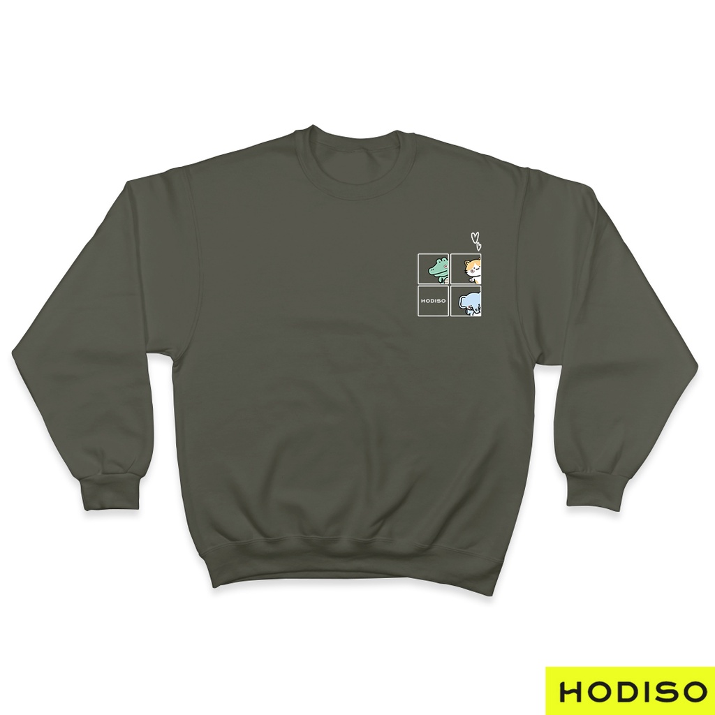 HODISO - Basic Sweater Half Animal Unisex Size M-XXL (Pria&amp;Wanita)