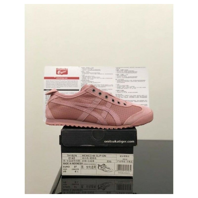 Sepatu Onitsuka Tiger Slip On Leather Pink SUPER SALE!!