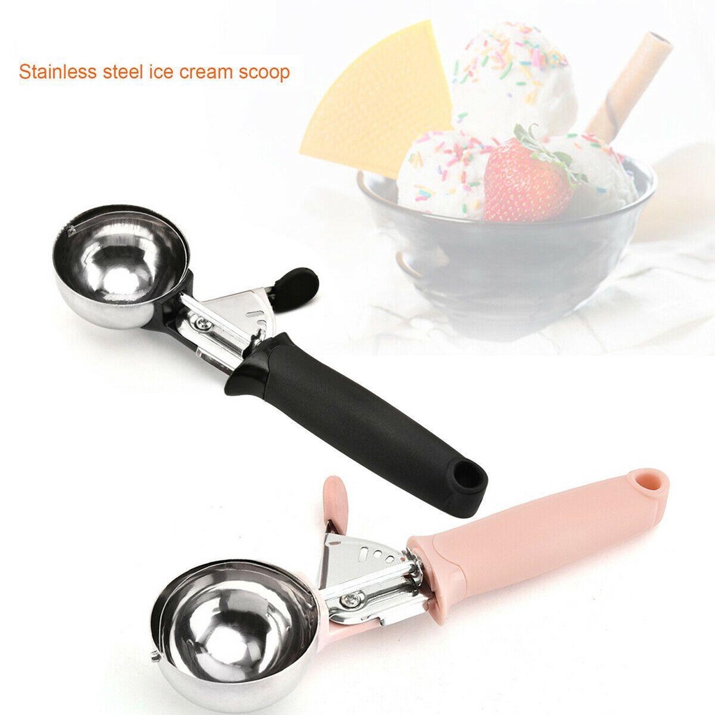 Suyo Sendok Es Krim Stainless Steel Metal Cookie Scoop Mash Potato Spoon Ball Scooper