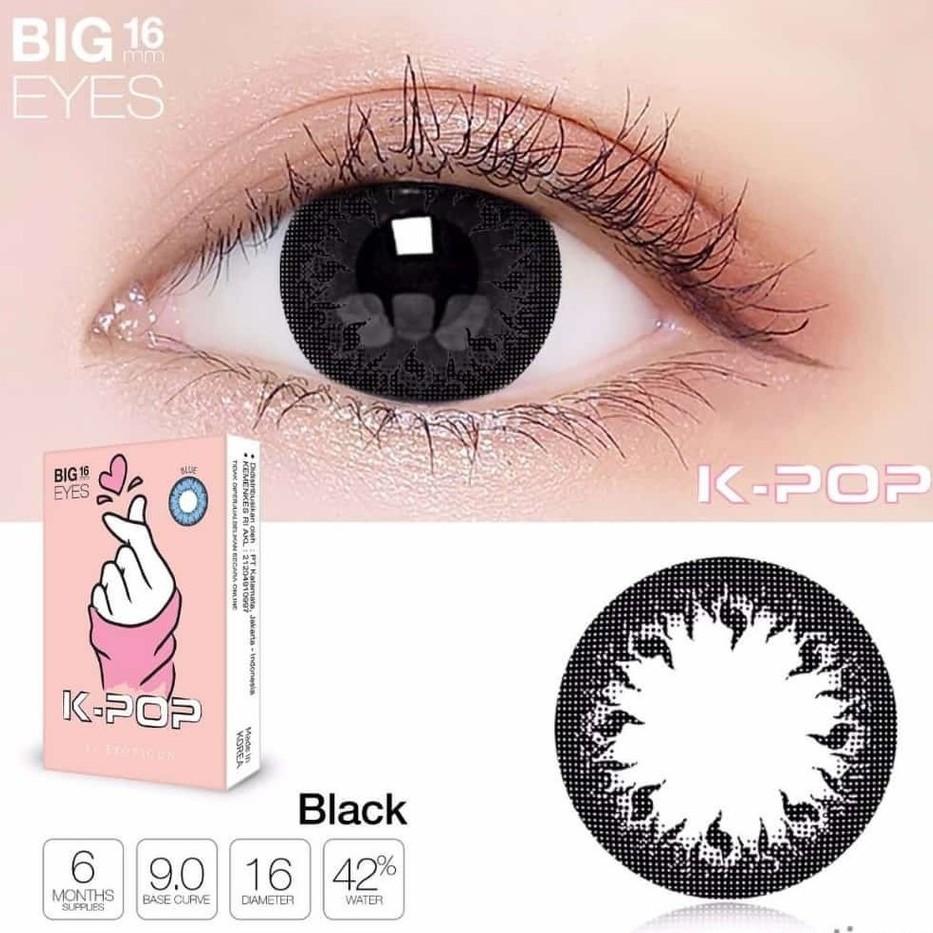 Softlens X2 K-POP DIA 16.00mm MINUS Black Grey Brown Blue (-3.25 s/d -6.00) / Soflens KPOP/Lensa  Kontak/BS