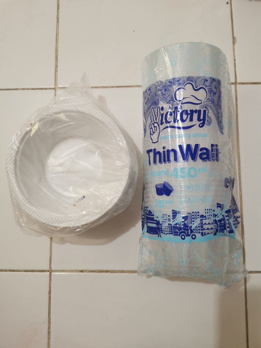 Mangkok Plastik 50pcs Uk 7 Besar L Disposable Murah M7 Mangkuk Sekali Pakai