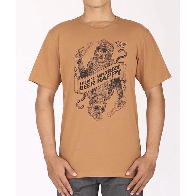 kaos volcom bali monkey beer
