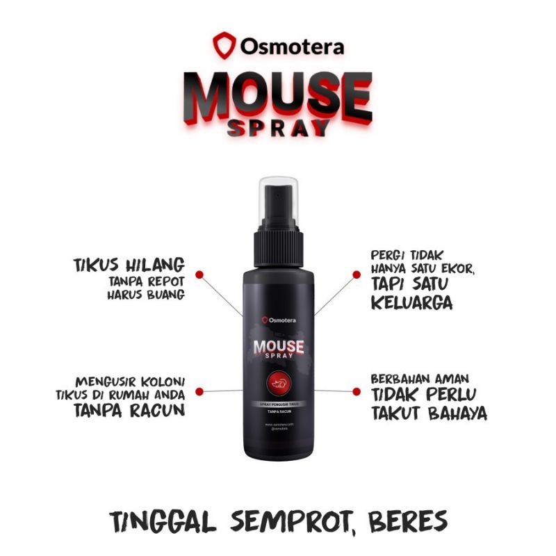 Osmotera Mouse Spray pengusir tikus pembasmi tikus tanpa racun rat repellent mouse repellent