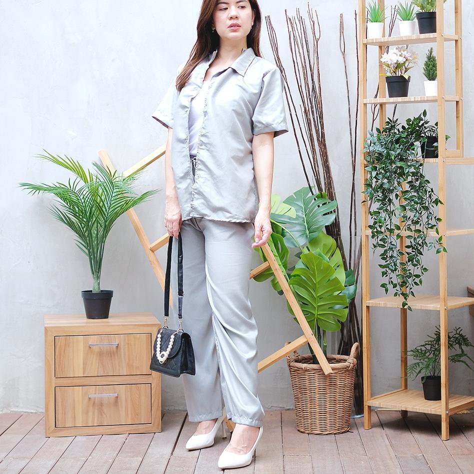 ☝ Set Kemeja Polos / Baju Tidur Dewasa / Piyama ✶