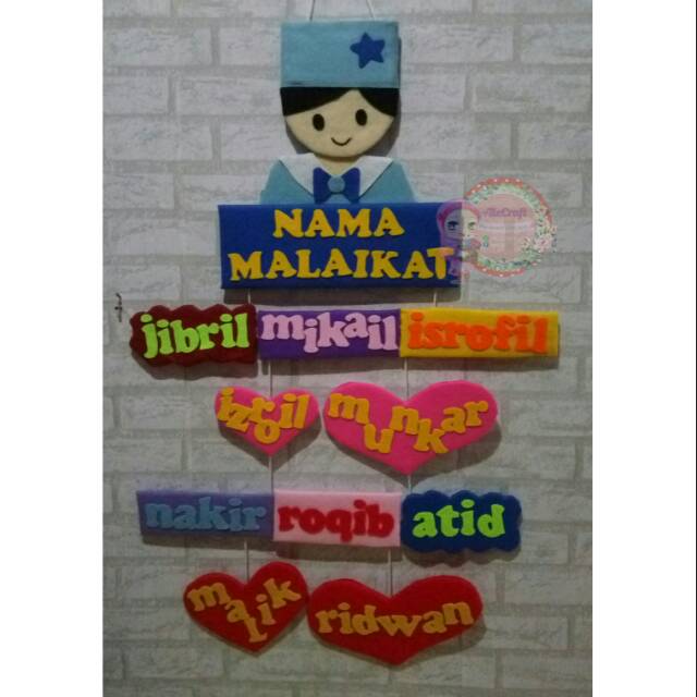 Hanging wall / hiasan dinding nama malaikat