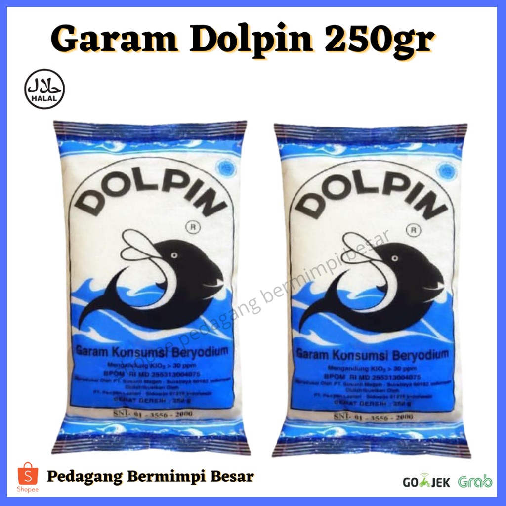 

Garam Dolpin 250g/ Garam Dapur Dolpin/ Dolpin Garam Beryodium 250gr