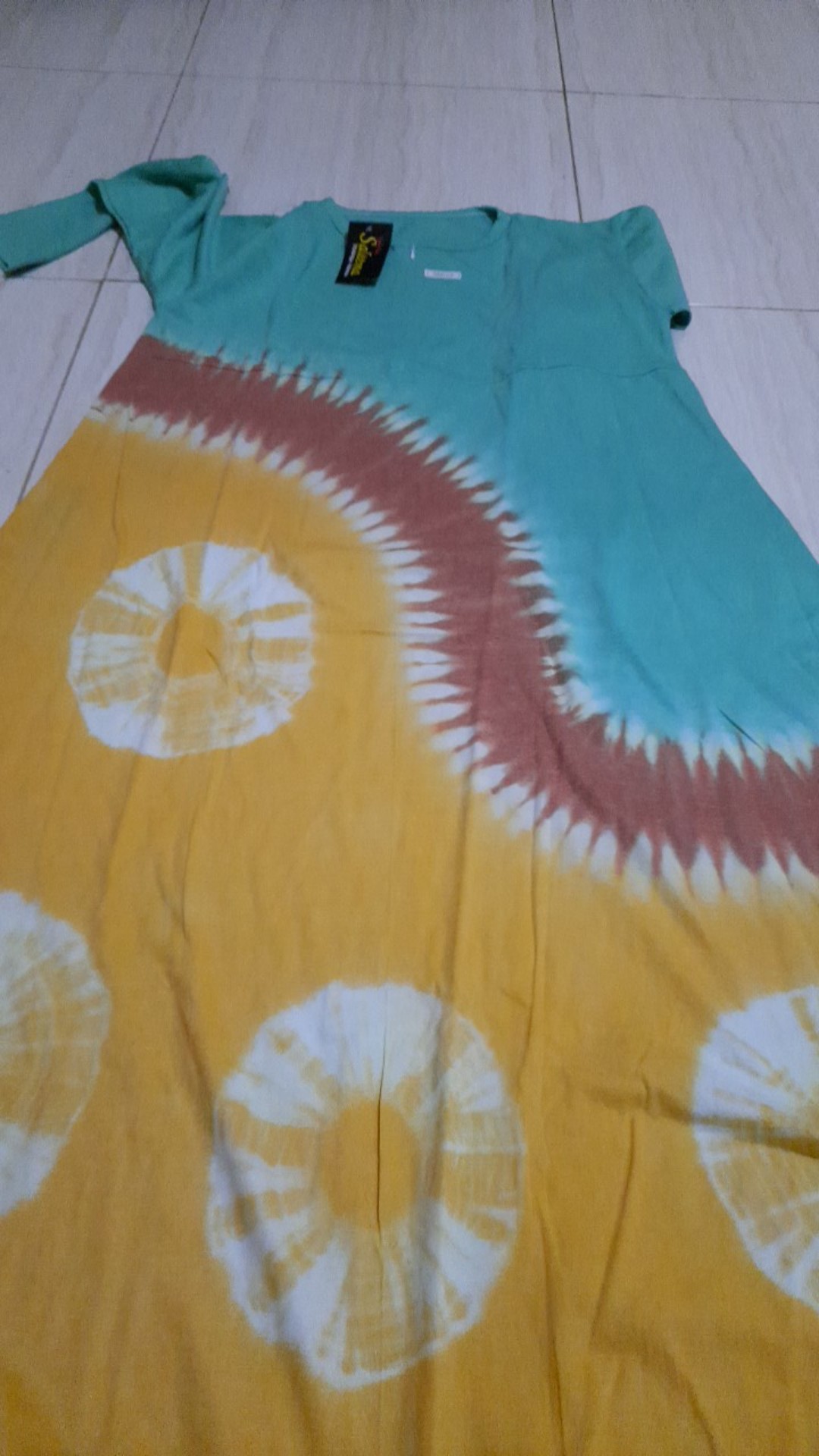 Longdres Kaos Batik Busui/gamis Panjang/gamis Abstrak Tie Dye Jumputan Termurah Laris