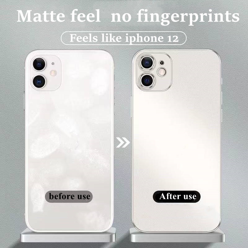 Soft case matte Tahan Benturan Dengan logo Untuk iphone 14 pro max 13 12 pro max 11 pro max