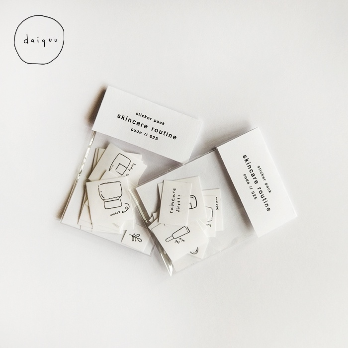 

Skincare routine sticker pack - stiker label hp laptop diary aesthetic