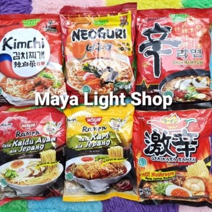 Mie Instan Ramen Jepang korea Halal kimchi shin ramyun neoguri udon gekikaya mikuya kaldu kari mie rebus