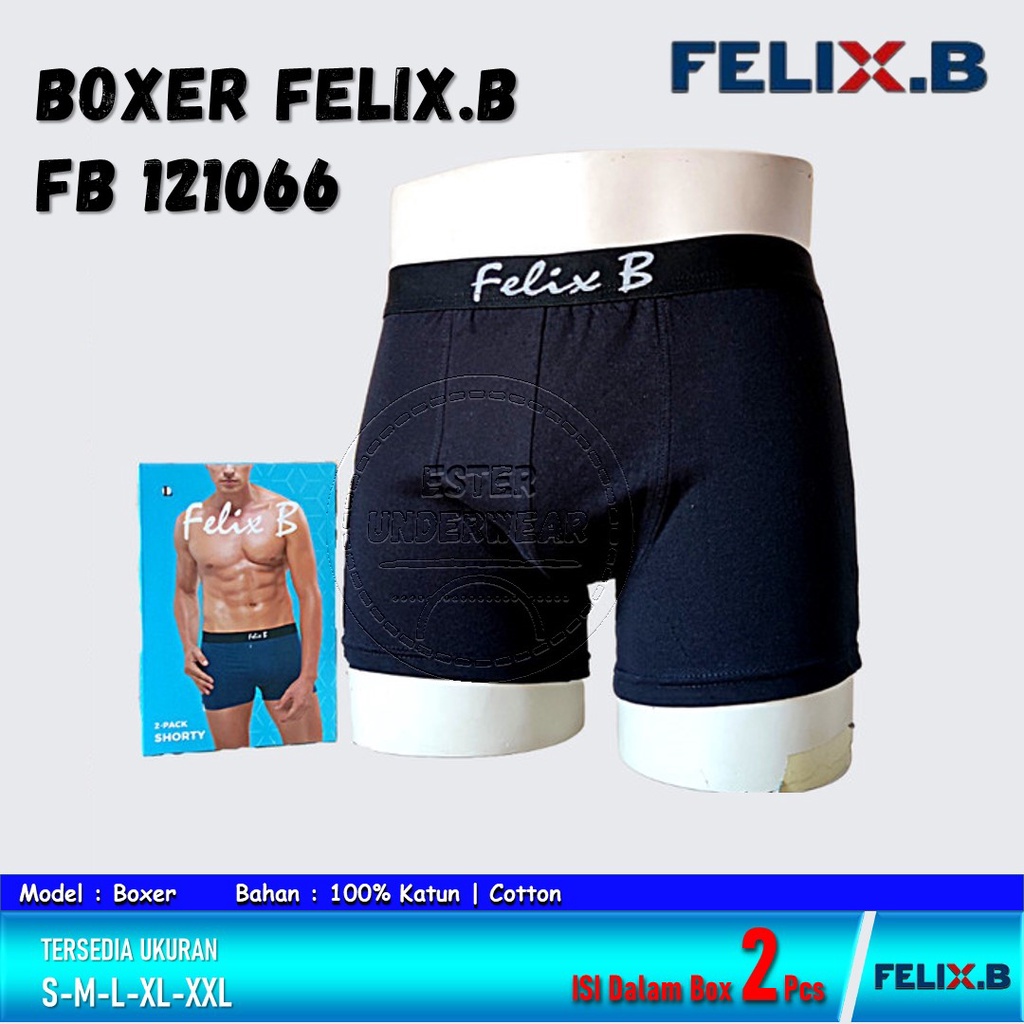 Celana Boxer Pria Felix.B FB 121066 ISI-2 PCS