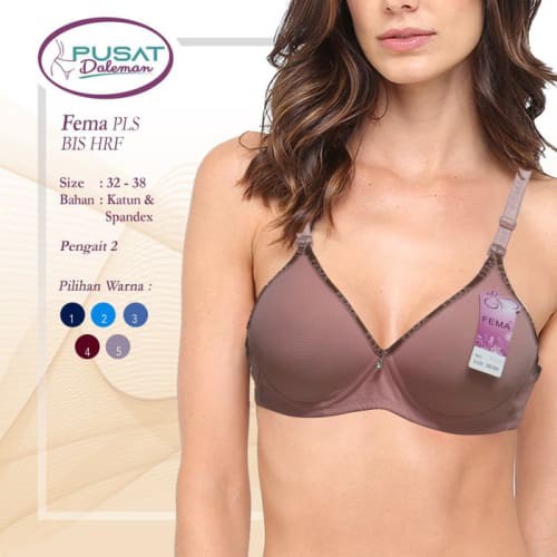 Termurah ECER BH BRA FEMA 9249 FULL PORI TANPA KAWAT - 32 Limited