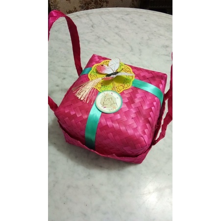 

[ Halodul ] Besek cangking/besek jinjing warna 20cm | besek bambu hampers lebaran