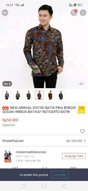 Baju Batik Pria Gus Azmi Syubbanul Muslimin Batik Katun Halus Hadroh Azzahir Hilwa Ala Santri Modern
