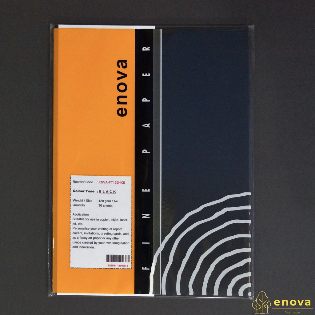 

Fancy Art Paper ENOVA | Black | A4 120GSM (Hitam)