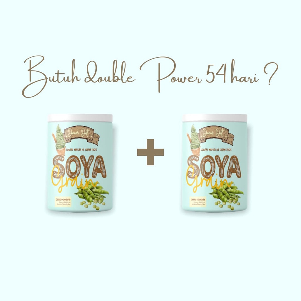

Reseller Paket TWINPACK EDITION RESELLER - Soya Grain - Dinner Converter - Nutrisi Pengganti - Replacement Meal