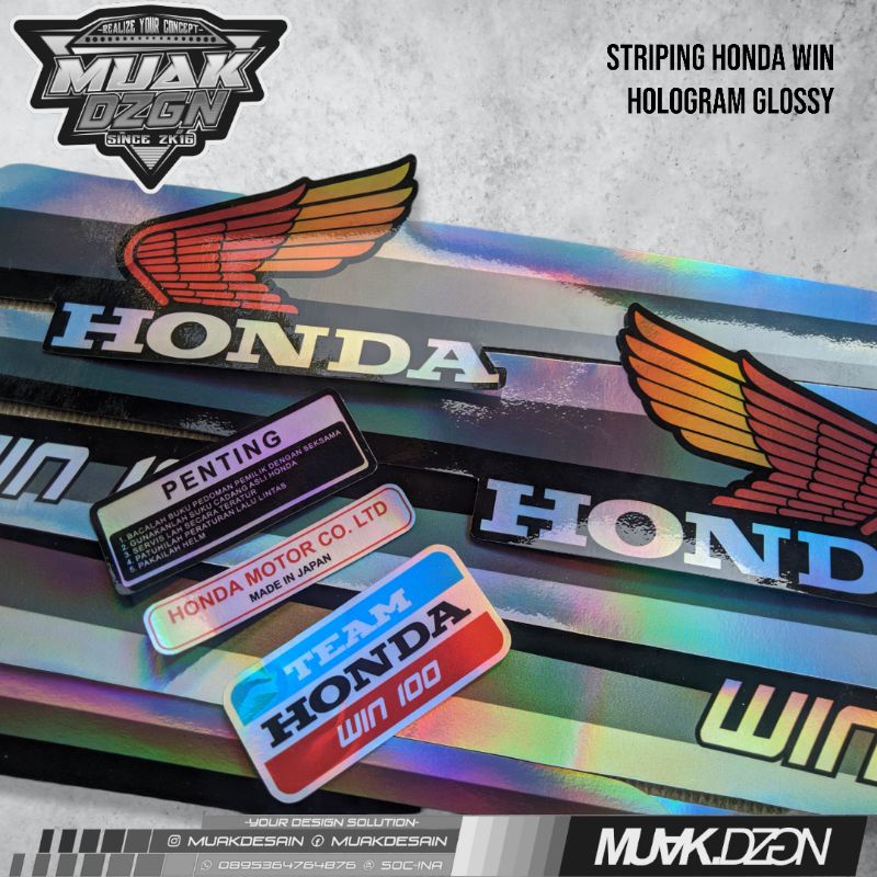 Stiker Striping Honda Win 100 Hologram