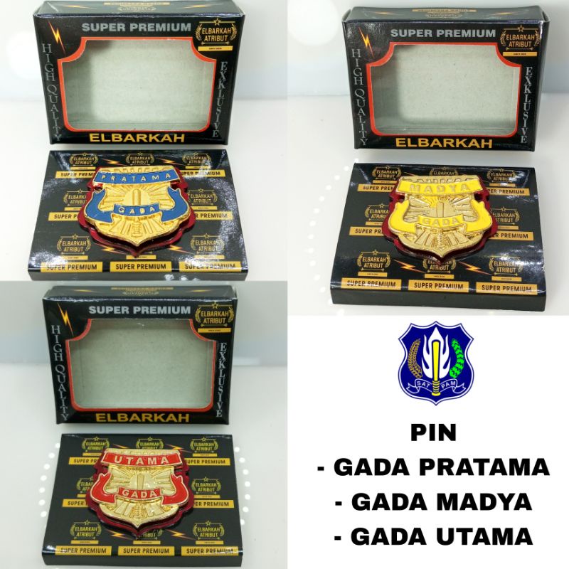 1 PIN GADA PRATAMA PIN GADA MADYA PIN GADA UTAMA PIN SATPAM PIN SECURITY ELBARKAH SUPER PREMIUM