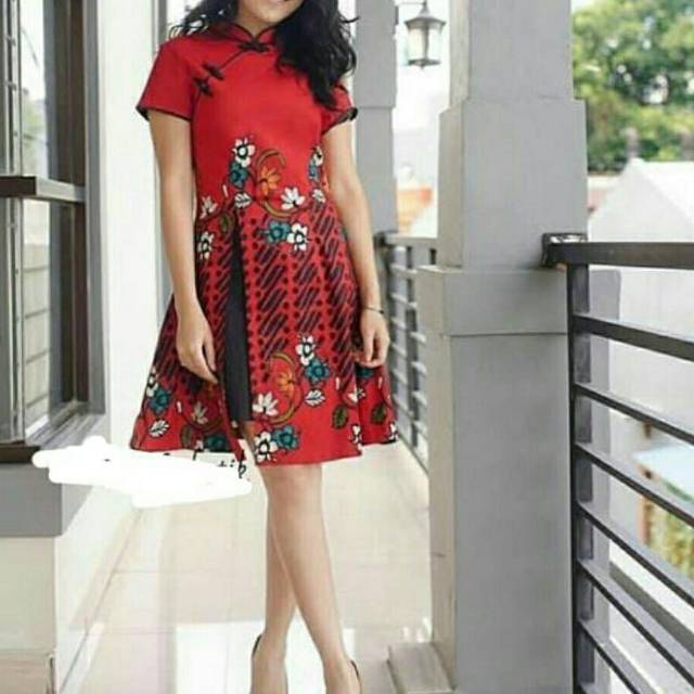 Dress batik shanghai