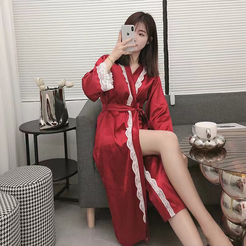 Baru busana Korea jubah mandi tipis / layanan rumah baju tidur seksi