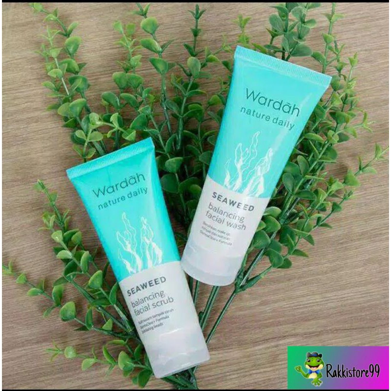 ❣️Rakkistore99❣️Wardah Nature Daily Seaweed Balancing Facial SCRUB 60ml (100% Original)