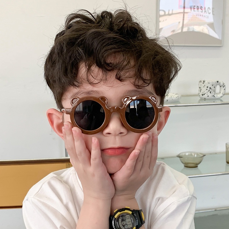 ELFYDO K712 Kacamata Fashion Anak Bentuk Telinga Beruang Kids Sunglasses Korea Style