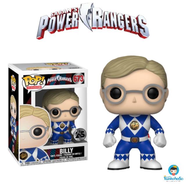 Funko POP Television Mighty Morphin Power Rangers - Billy (Unmasked Blue Ranger) #673