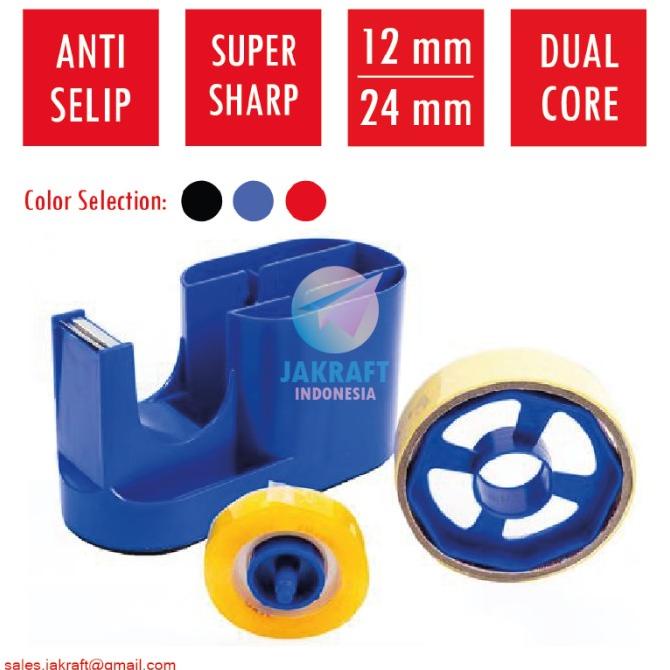 

Big Sale Tape Dispenser Tempat Isolasi Besar Kecil JOYKO TD-09N Tajam Dual Core Big Sale