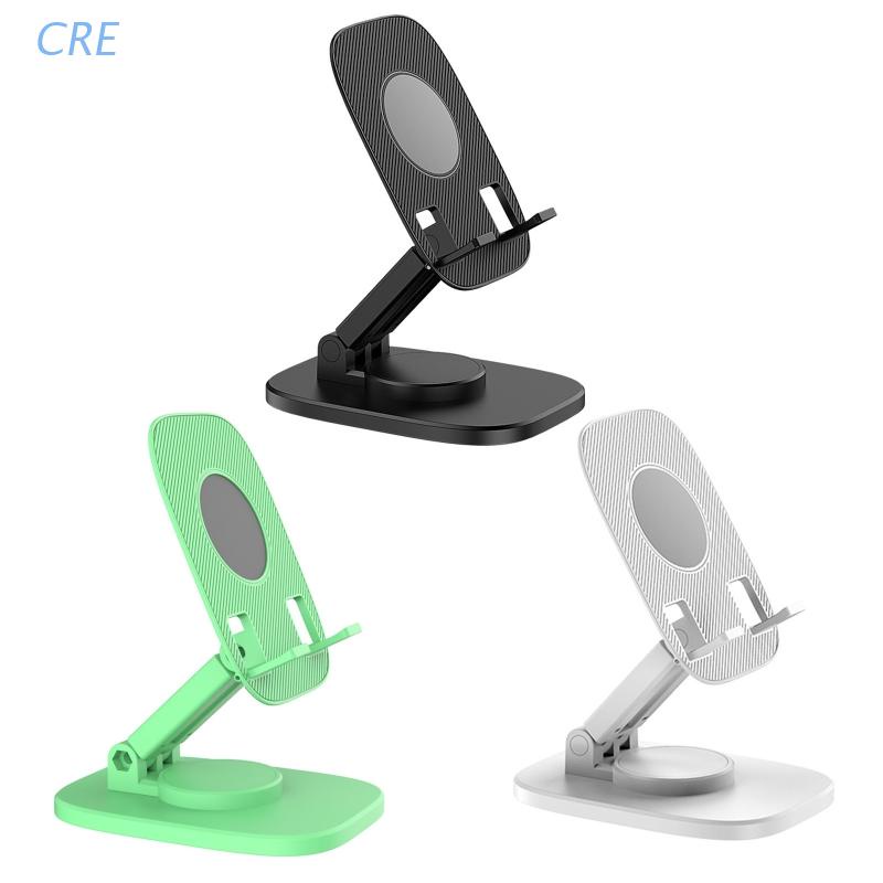 Cre Stand Holder / Dudukan Ponsel / Tablet Model Lipat Ukuran Mini Adjustable 360 Derajat Untuk Meja° Holder / Dudukan Mobile Phone Model Putar