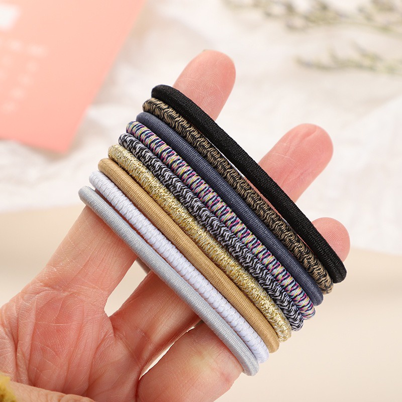 [14pcs] Ikat Rambut Ponytail Korea Tebal Set isi 14pcs Tebal Gelang Karet Kuncir Rambut Hair Ties-1